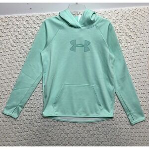 Under Armour Hoodie Sweatshirt Women's Size SM Loose Fit Green ColdGear Pullover